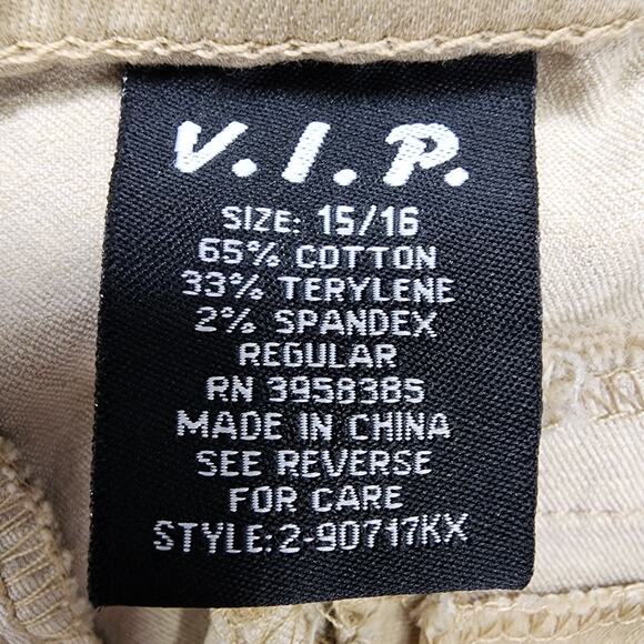 V.I.P Jeans Womens 15/16 Tan Mid Rise Cargo Jogger Utility Grunge Stretch Casual - Picture 7 of 11